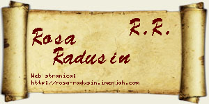 Rosa Radusin vizit kartica